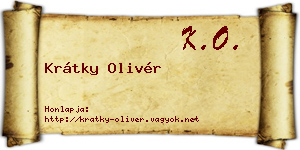 Krátky Olivér névjegykártya