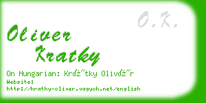 oliver kratky business card